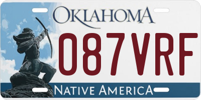 OK license plate 087VRF