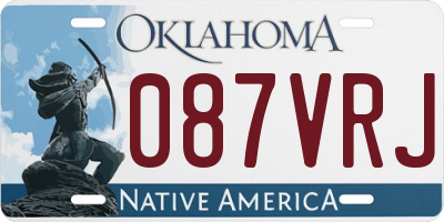 OK license plate 087VRJ