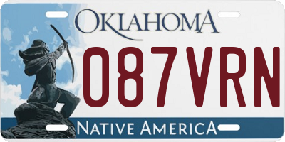OK license plate 087VRN