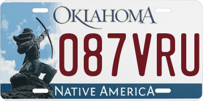 OK license plate 087VRU