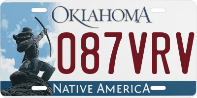 OK license plate 087VRV