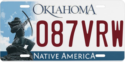 OK license plate 087VRW