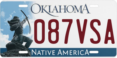 OK license plate 087VSA