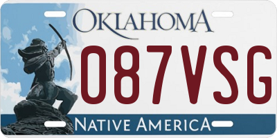 OK license plate 087VSG