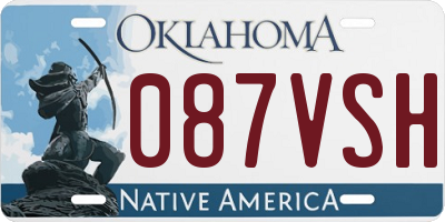 OK license plate 087VSH