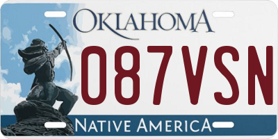 OK license plate 087VSN