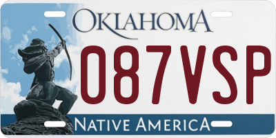 OK license plate 087VSP