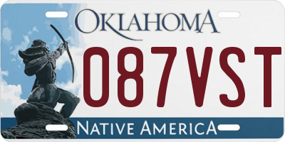 OK license plate 087VST