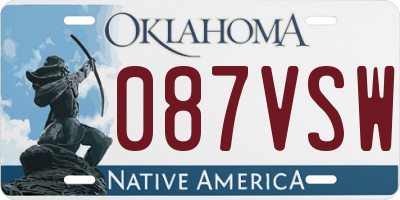 OK license plate 087VSW