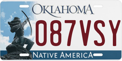 OK license plate 087VSY