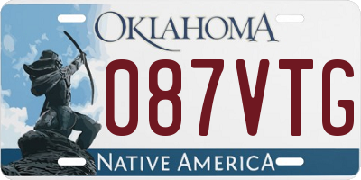 OK license plate 087VTG