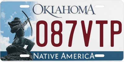 OK license plate 087VTP