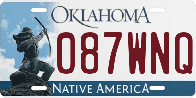 OK license plate 087WNQ