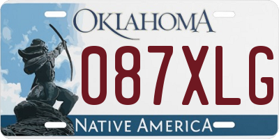 OK license plate 087XLG