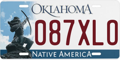 OK license plate 087XLO