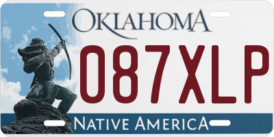 OK license plate 087XLP