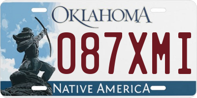 OK license plate 087XMI