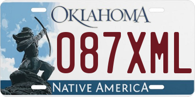 OK license plate 087XML
