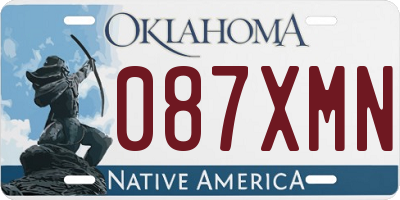 OK license plate 087XMN