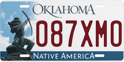 OK license plate 087XMO