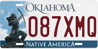 OK license plate 087XMQ