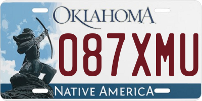 OK license plate 087XMU