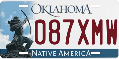 OK license plate 087XMW