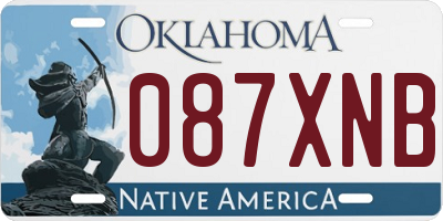 OK license plate 087XNB