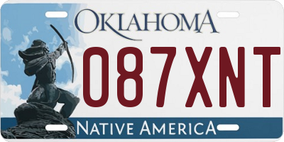OK license plate 087XNT