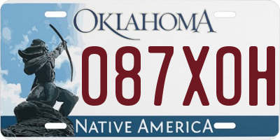 OK license plate 087XOH
