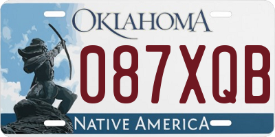 OK license plate 087XQB