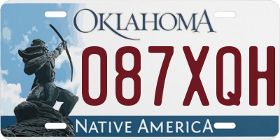 OK license plate 087XQH