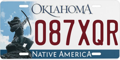 OK license plate 087XQR