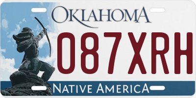 OK license plate 087XRH