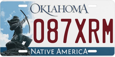 OK license plate 087XRM