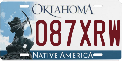 OK license plate 087XRW