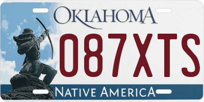 OK license plate 087XTS