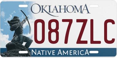 OK license plate 087ZLC
