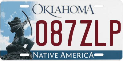 OK license plate 087ZLP