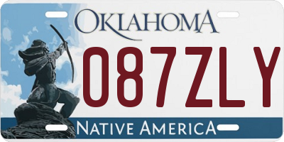 OK license plate 087ZLY
