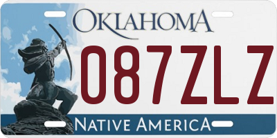 OK license plate 087ZLZ