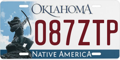 OK license plate 087ZTP