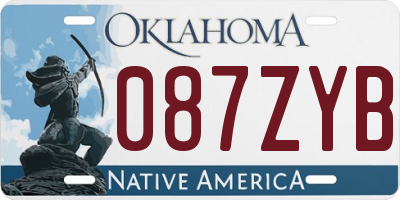 OK license plate 087ZYB