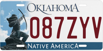 OK license plate 087ZYV