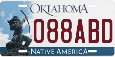 OK license plate 088ABD