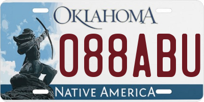 OK license plate 088ABU