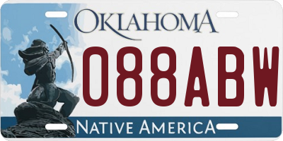 OK license plate 088ABW