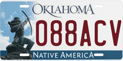 OK license plate 088ACV
