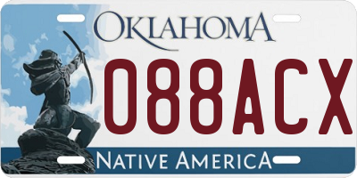 OK license plate 088ACX