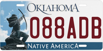 OK license plate 088ADB